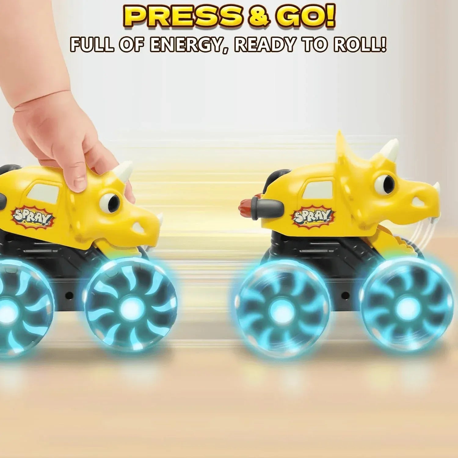 DinoTruck - Racing Truck for Little, Active Feet [3 pcs set]