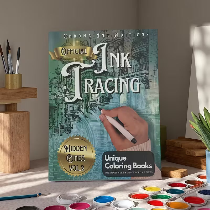 TraceDrawings - Relaxing Coloring Book with Ink Drawings