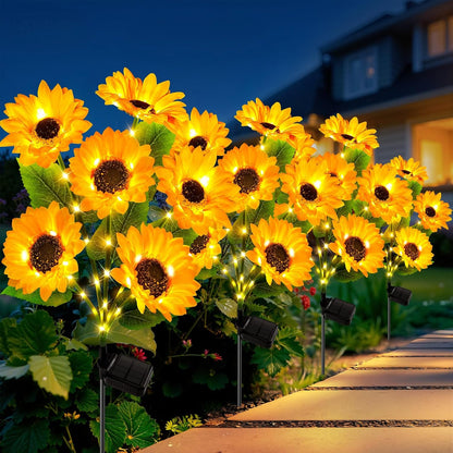 Solar Sunflowers - Enchant Your Evenings with Effortless, Charming Garden Magic