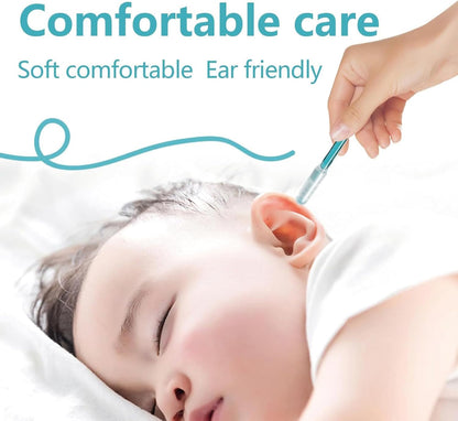 Sticky Ear Cleaner - Soft Rubber Ear Cleaning Swabs [24 Pieces]