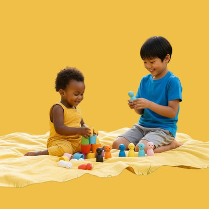 WoodFigures - Montessori Wooden Toys for Easy Learning for Children