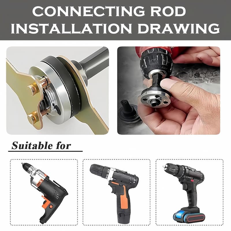 Drill Converter - Transform Your Drill into a Tool Compatible with Any Grinding Attachment