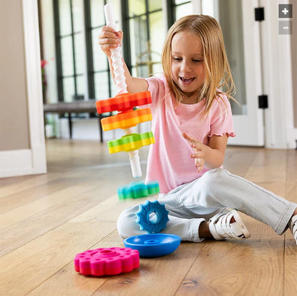Spinning Rainbow Tower Toy