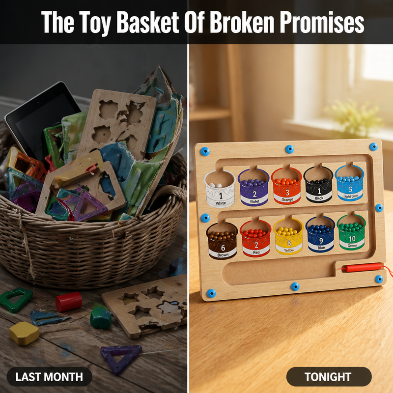 Magnetic Color Sorting - Exchange tantrums for 30 minutes of focused play