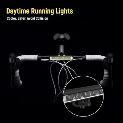 Bicycle LED Bar - Bicycle Light LED 1400 Lumens – USB Rechargeable and Waterproof