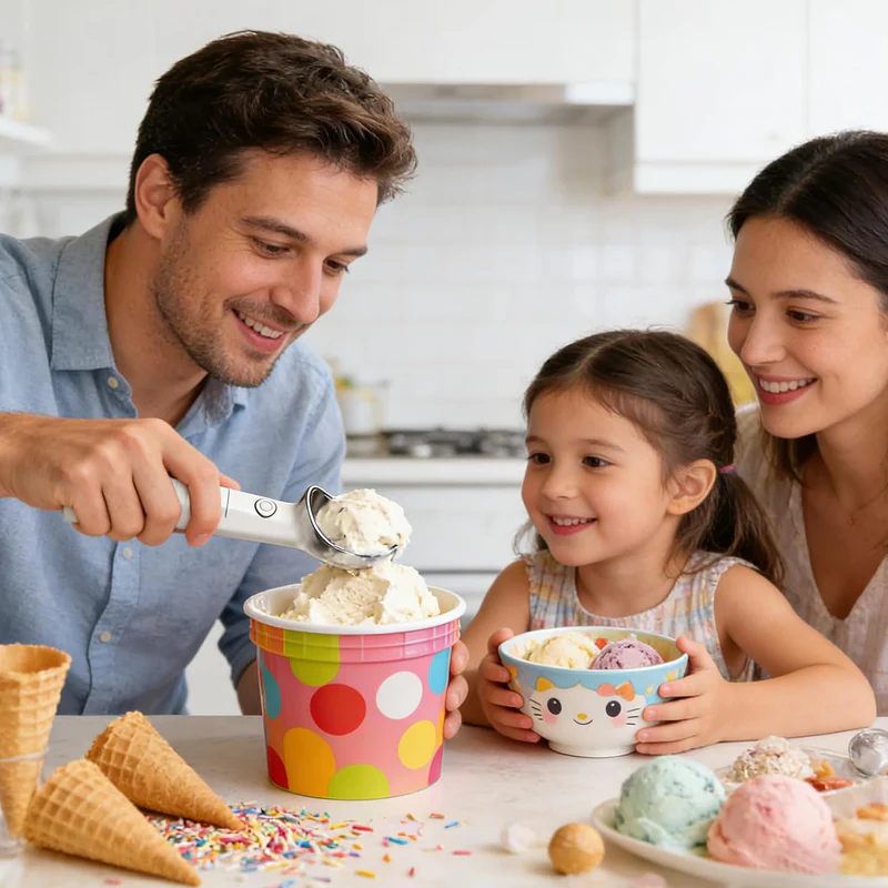 Heated Ice Cream Spoon - Scooping ice cream has never been easier!