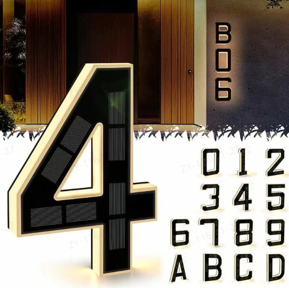 LightNumbers - Solar-Powered Illuminated House Numbers