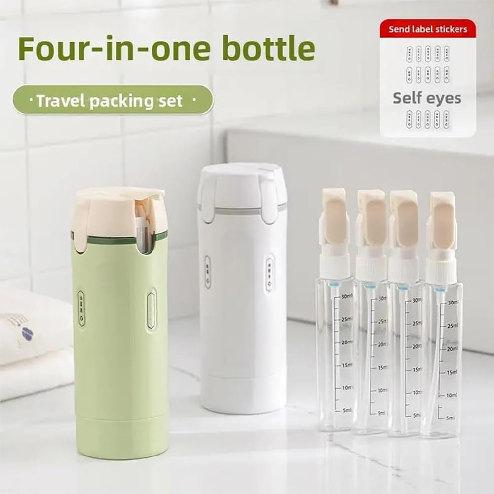 Travel Dispenser Cup - Leakproof 4-in-1 Travel Dispenser