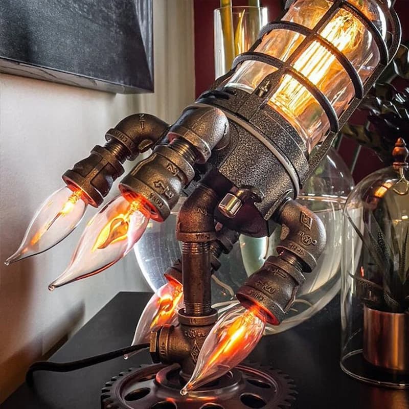 Rocket Lamp - Steampunk Rocket Lamp