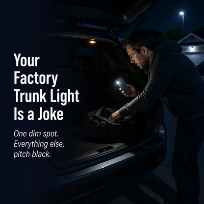 Trunk Light Strip - Every time you open the trunk, it is illuminated by an automatically activated light