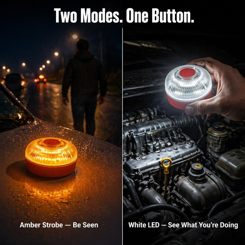Pulse Light - Stick it on your roof and illuminate the roadside in seconds