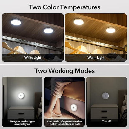Adjustable White and Color LED Pucks