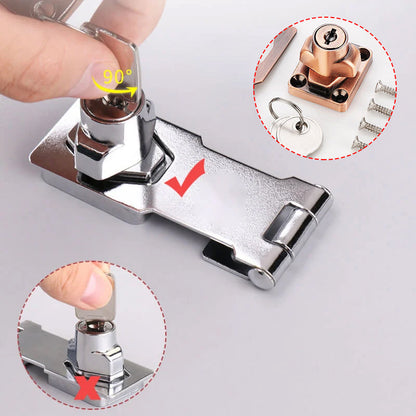 Cabinet Lock - Door Lock with Hinge Bolt and 2 Keys
