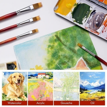 Two-Layer Flat Brushes [5-Piece Set]
