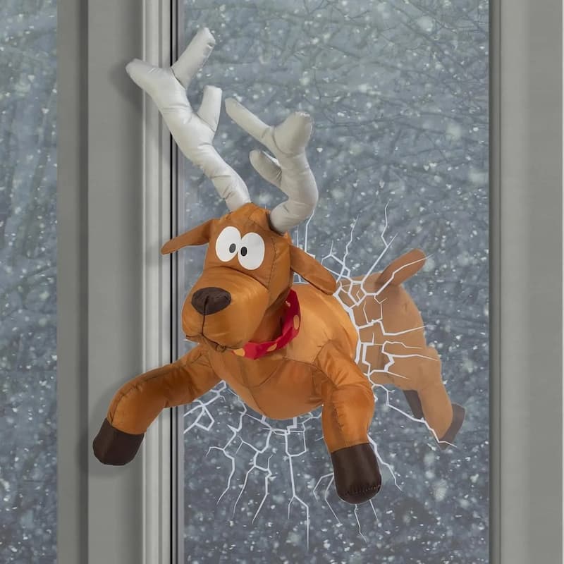 ChristmasCrash - Funny Santa Crash Window Decoration — For Home & Office During Christmas Time