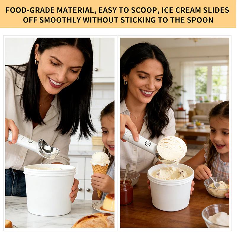 Heated Ice Cream Spoon - Scooping ice cream has never been easier!