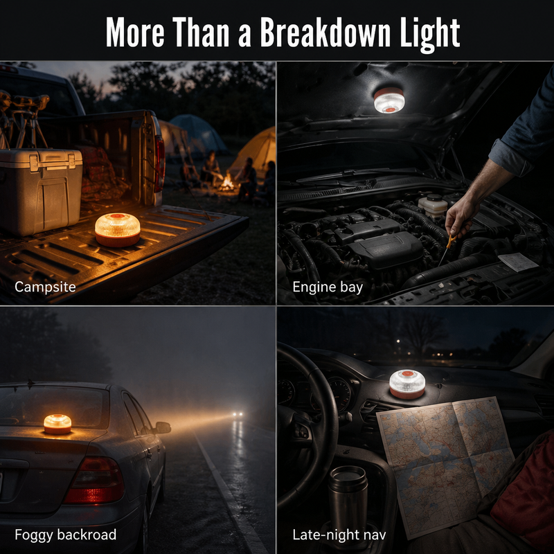 Pulse Light - Stick it on your roof and illuminate the roadside in seconds