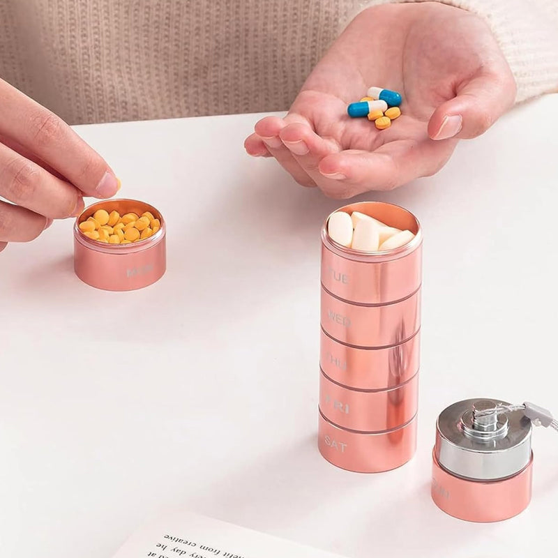 Pill Bottle - 7-Day Tablet Organizer with Weekly Sections