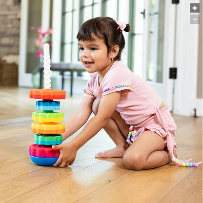 Spinning Rainbow Tower Toy
