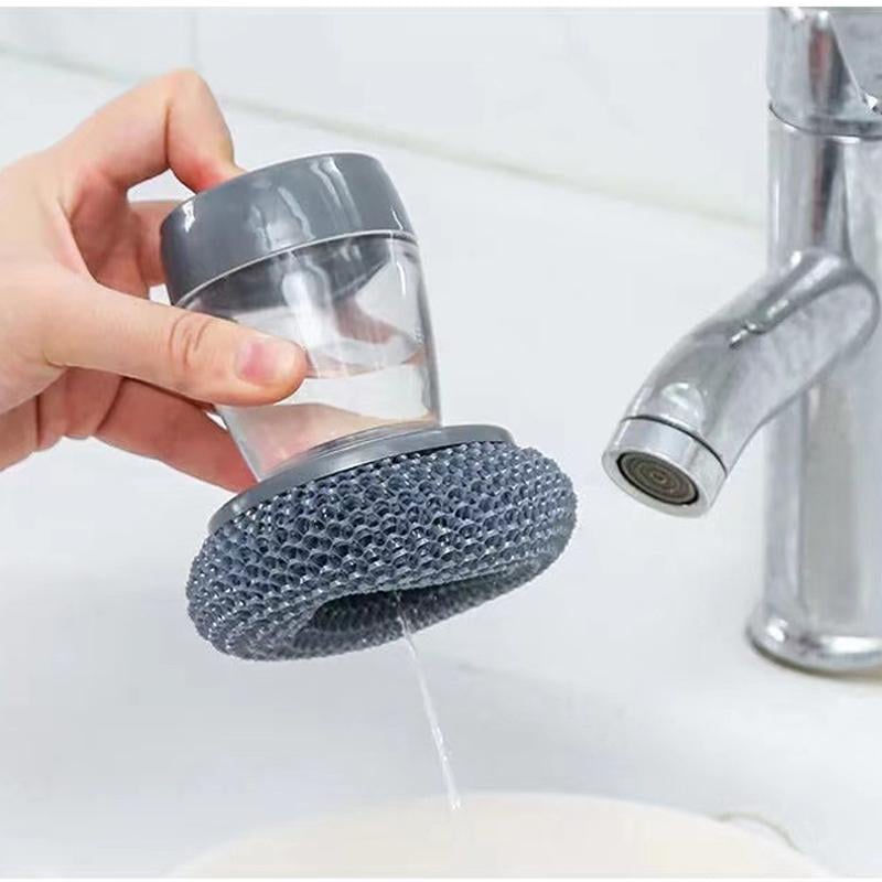 Horuvera - Kitchen Dish Brush with Soap Dispenser – Antibacterial and Mold Resistant