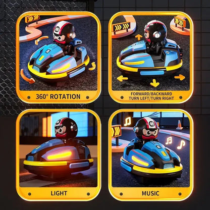 Bumper Car RC - 2.4 GHz Remote-Controlled Bumper Car Game for Two Players