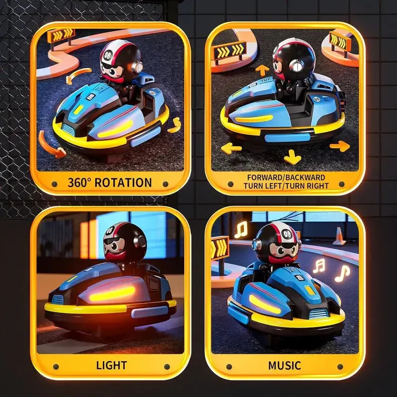 Bumper Car RC - 2.4 GHz Remote-Controlled Bumper Car Game for Two Players