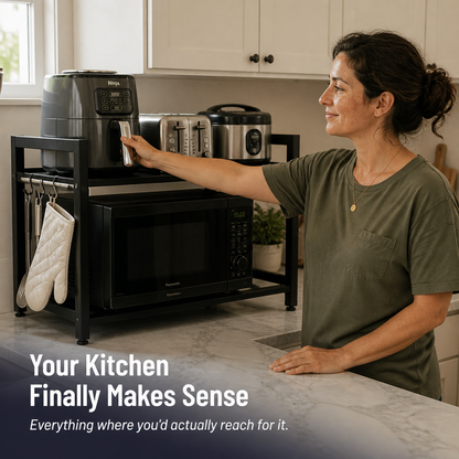 Counter Rack - Gain back half of your workspace without moving a single appliance