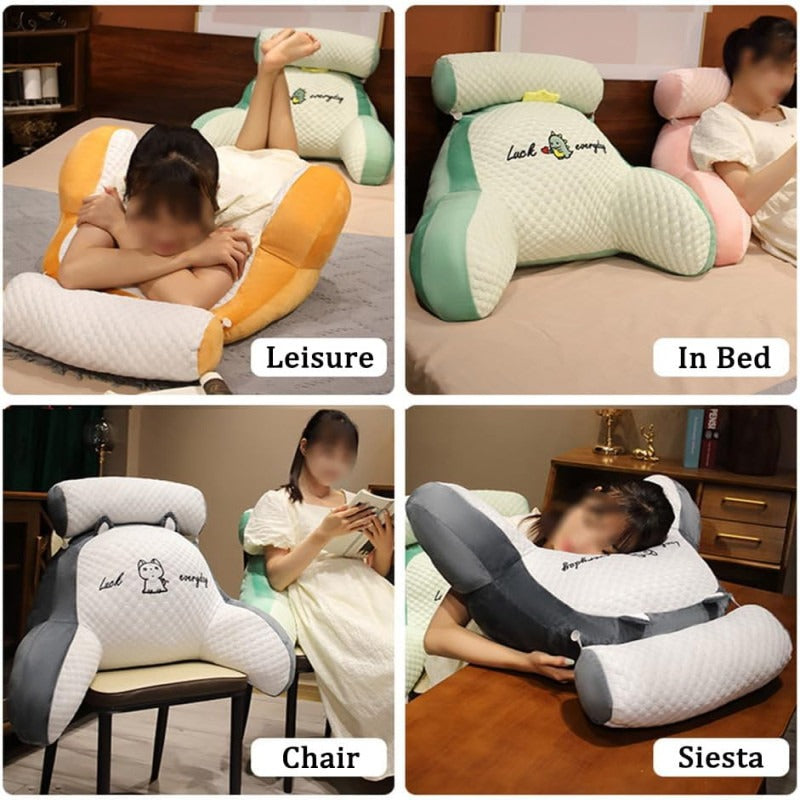 SupportHugger - Back Support Pillow. Jagged Lumbar Cushion for Sofa & Bed