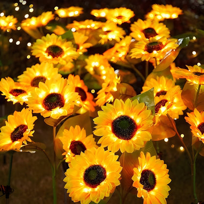 Solar Sunflowers - Enchant Your Evenings with Effortless, Charming Garden Magic