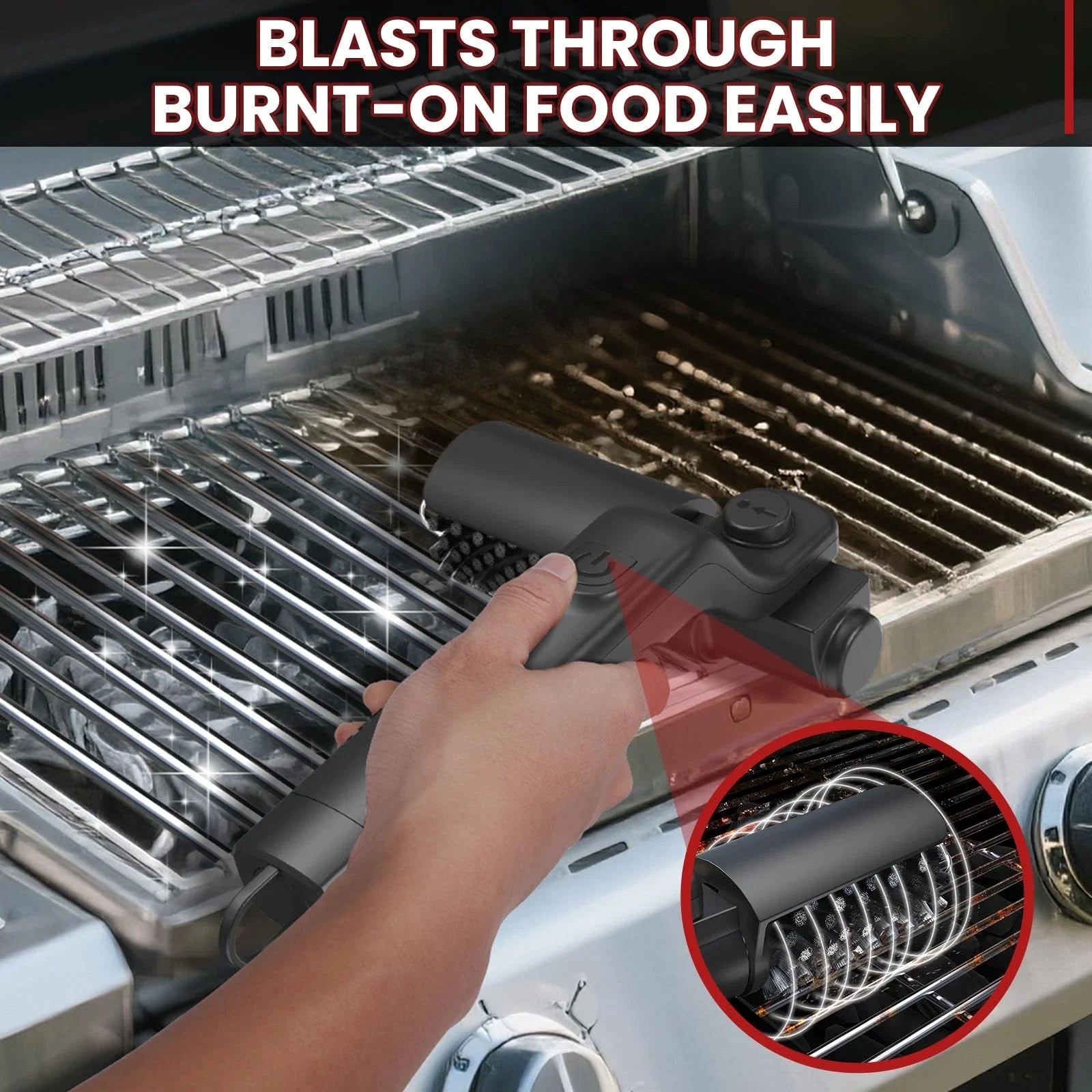 Electric BBQ Grill Brush - The Most Effective Way to Clean Your Grill | Cordless and Rechargeable