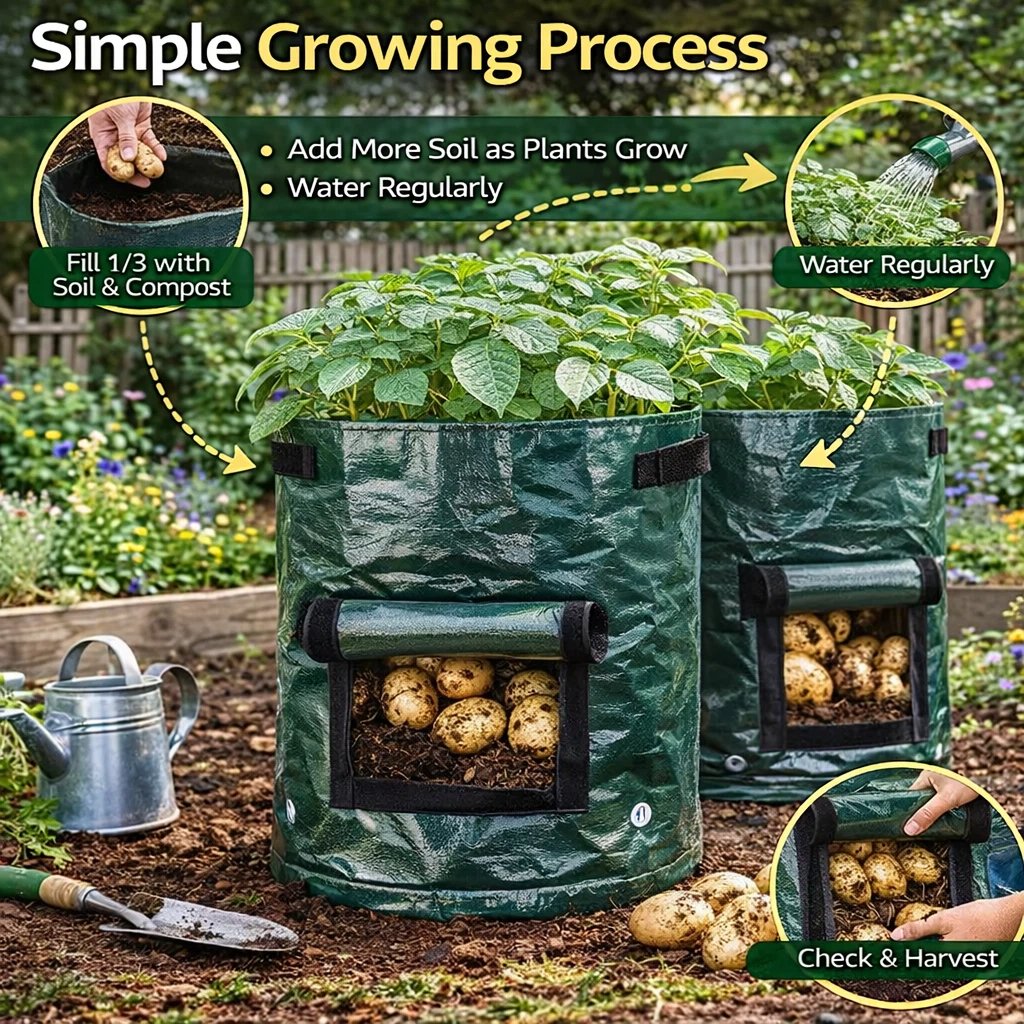 Grow Bag - Potato Growing Bag with Easy Harvest
