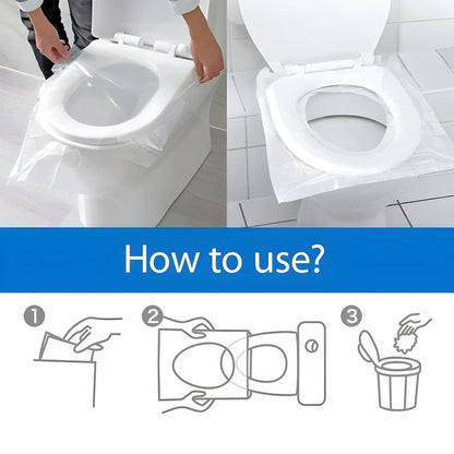 HygeneCover - Personal Toilet Seat Cover for On-the-Go [50 Pieces]