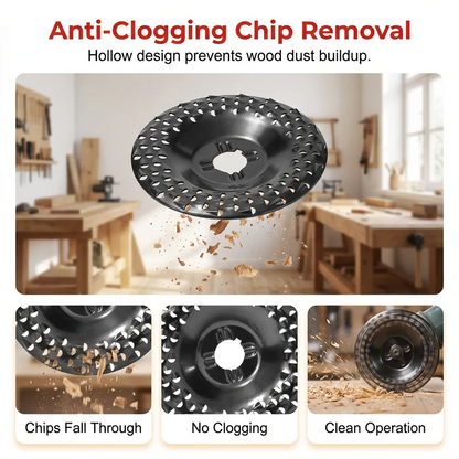 Wood Grinder Disc - Grinding Disc for Angle Grinders for Sanding and Shaping Wood