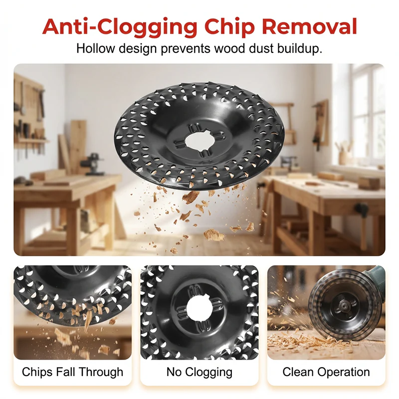 Wood Grinder Disc - Grinding Disc for Angle Grinders for Sanding and Shaping Wood