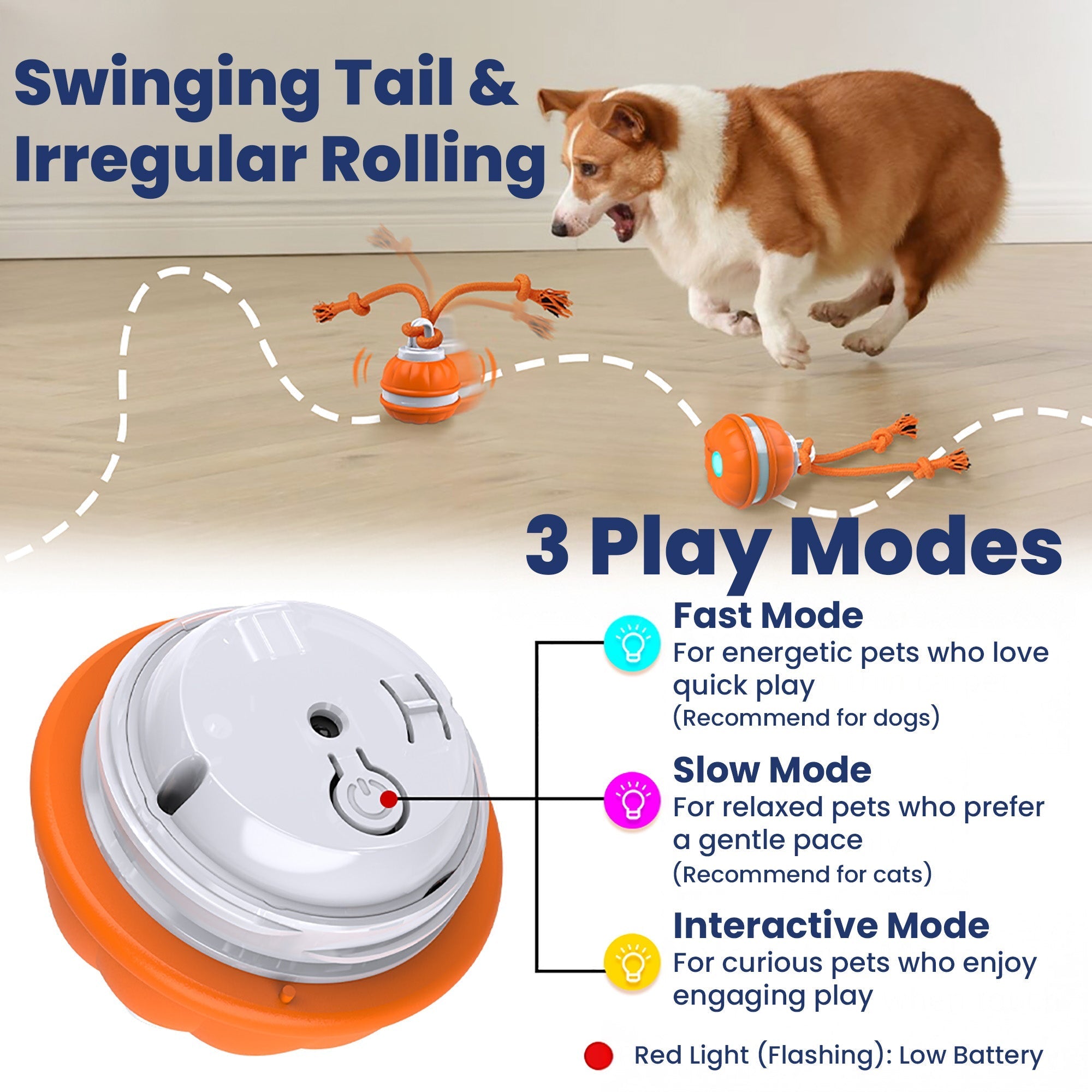 RopeBall - Funny Motion-Activated Dog Ball