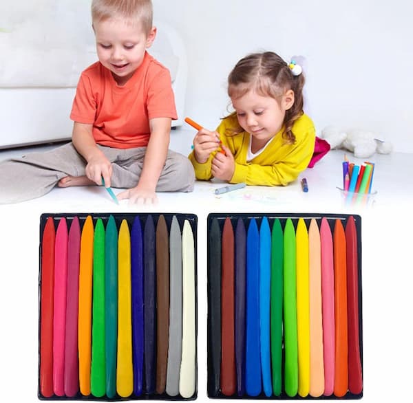 Rainbow Colors - Waterproof Organic Wax Crayons (48 Colors)