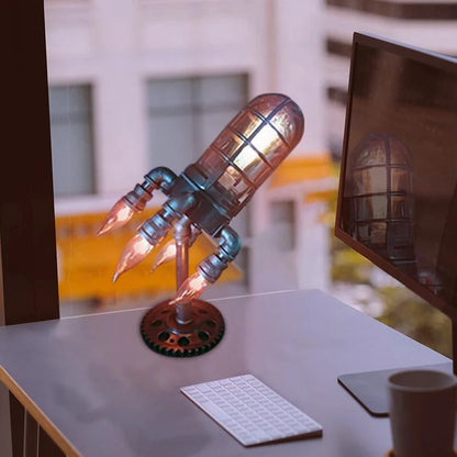 Rocket Lamp - Steampunk Rocket Lamp