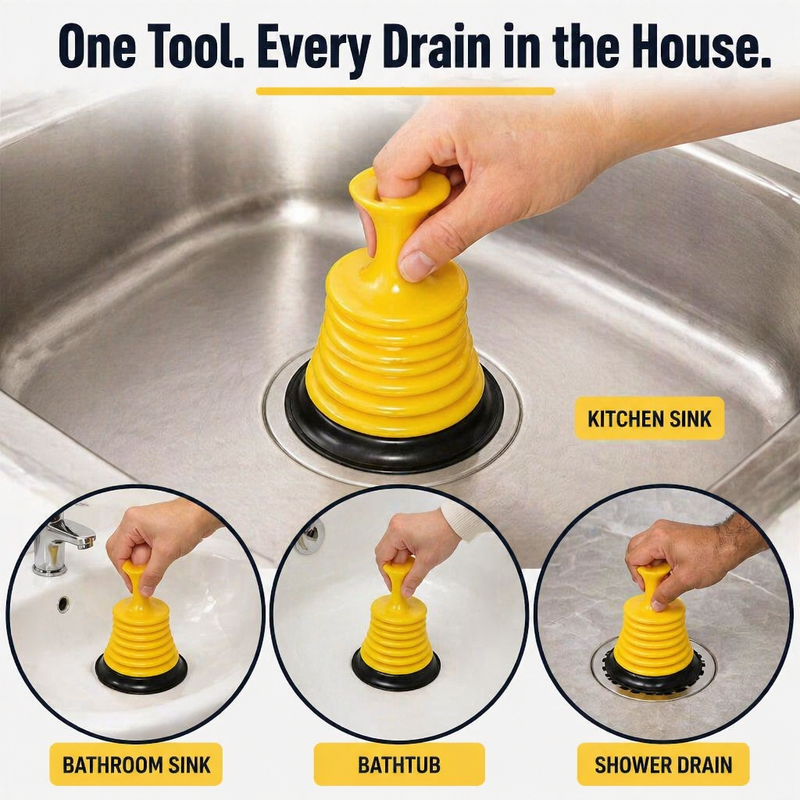 Drain Clearer - Eliminate stubborn clogs in your sink in seconds – without the mess