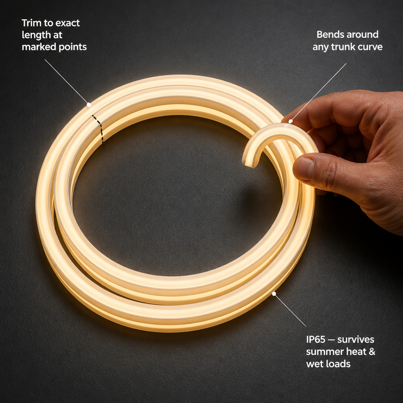 Trunk Light Strip - Every time you open the trunk, it is illuminated by an automatically activated light