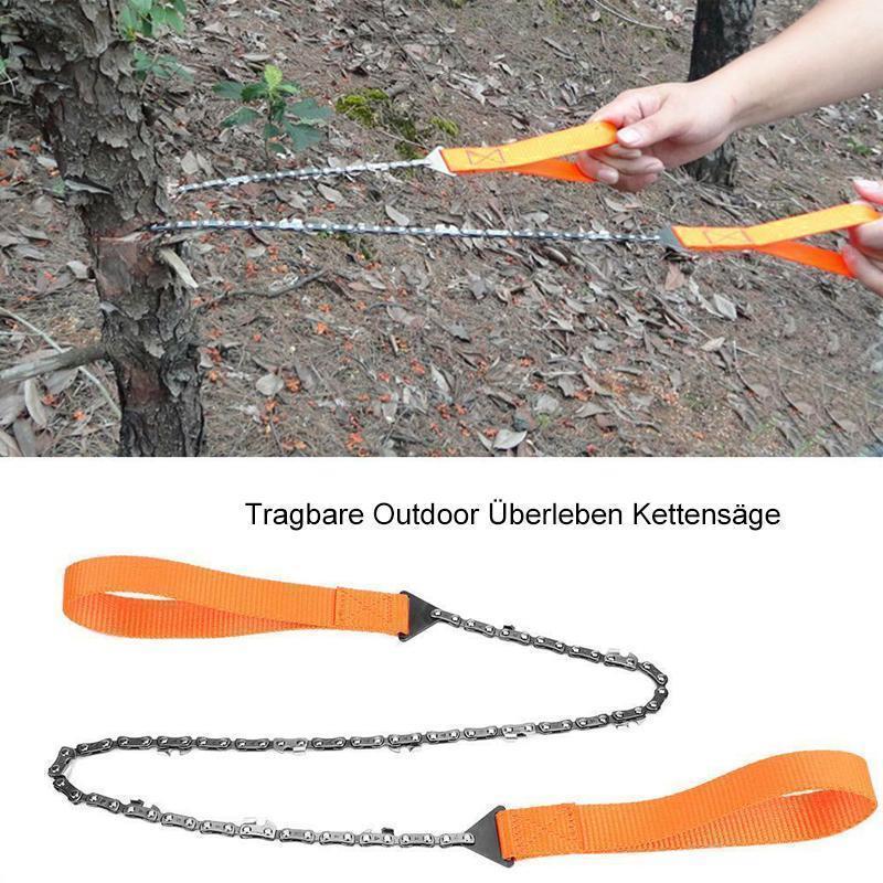 Hand Chain Saw - Stainless Steel 65 Mn – Foldable with Belt Pouch