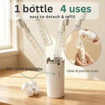 Travel Dispenser Cup - Leakproof 4-in-1 Travel Dispenser