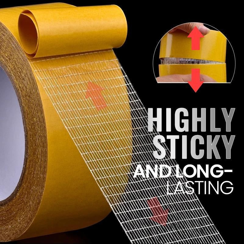 Double-Sided Tape with Fiber Mesh for Extra Strength