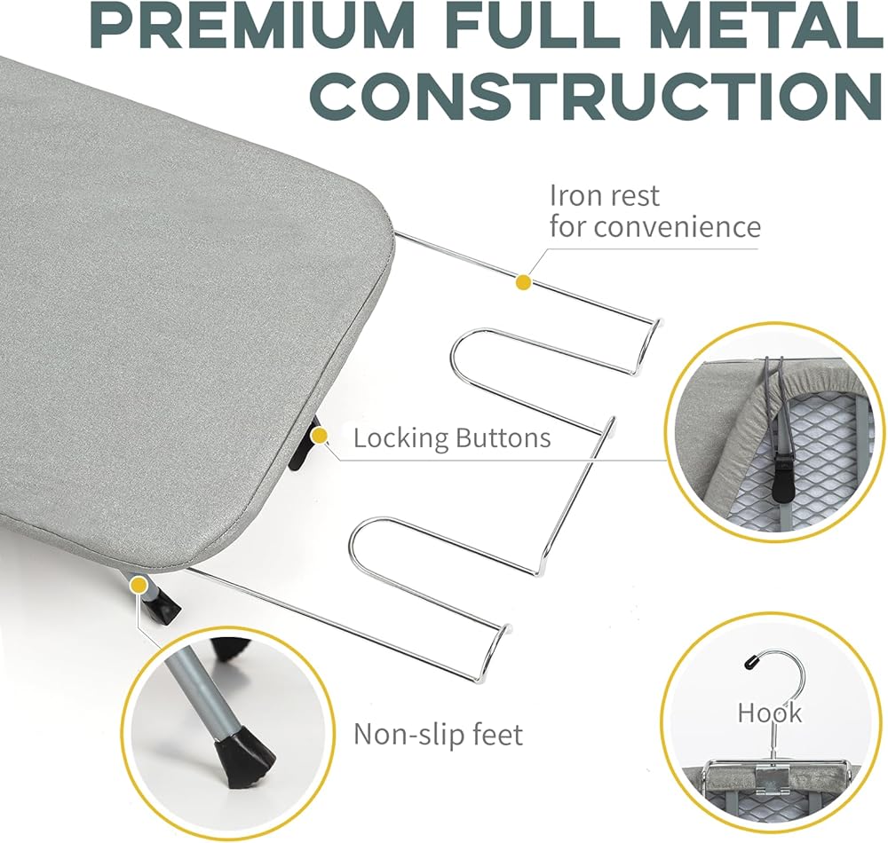 FoldIron - Portable Ironing Board for Small Apartments and Travel