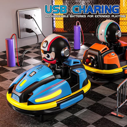 Bumper Car RC - 2.4 GHz Remote-Controlled Bumper Car Game for Two Players