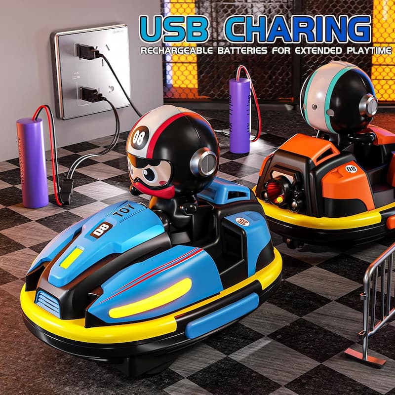 Bumper Car RC - 2.4 GHz Remote-Controlled Bumper Car Game for Two Players