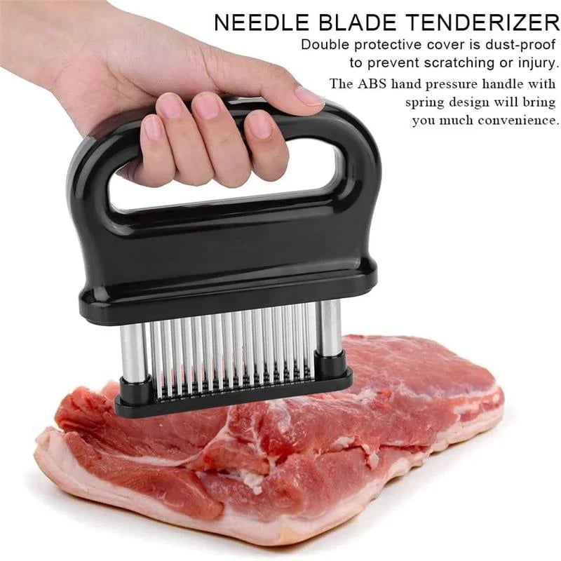 Meat Tenderizer - 48 Blades Made of Stainless Steel - Tenderize in Seconds
