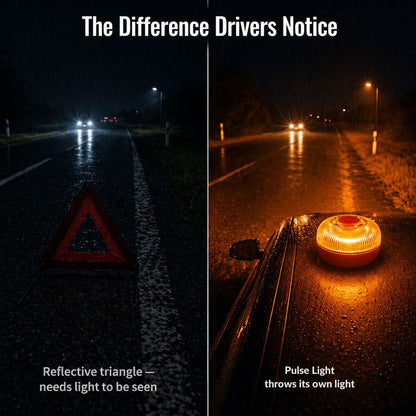 Pulse Light - Stick it on your roof and illuminate the roadside in seconds