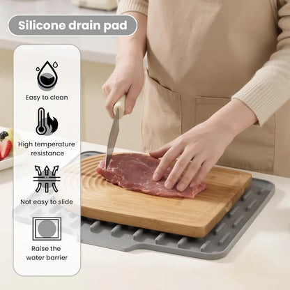 DrainMat - Silicone Drying and Heat Protection Mat — Flexible & BPA-free