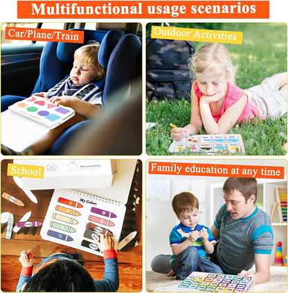 Busy Book - Montessori Learning Book | Learning Folder for Preschoolers with 30 Topics