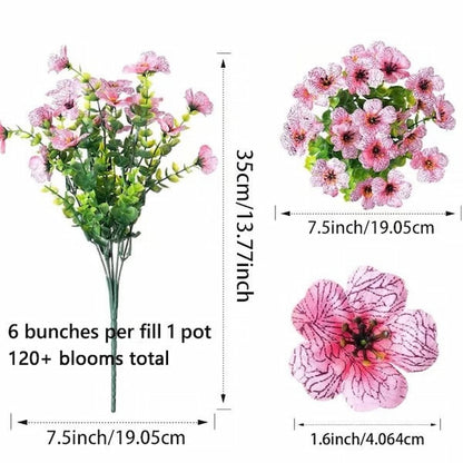 Flower Bush - Realistic, UV-Resistant Decorative Flowers